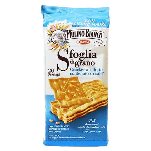 Mulino Bianco salted Italian crackers low sodium