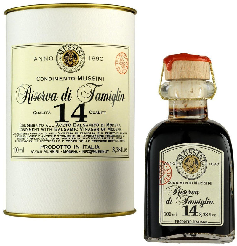 Mussini 14 Year Balsamic Vinegar Riserva di Famiglia - 3.38 oz Glass Bottle
