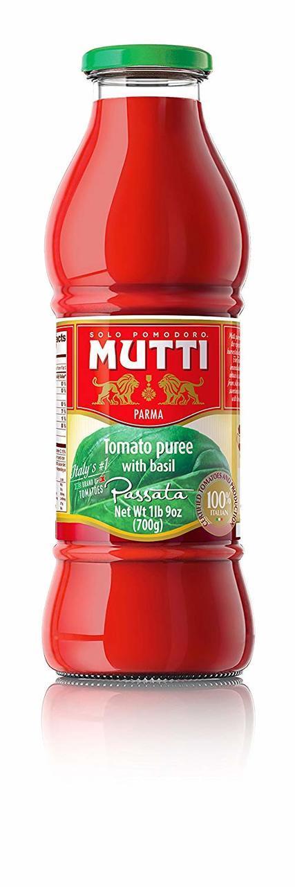 Mutti Tomato Puree with Basil, 25 oz
