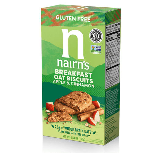 Nairn’s Gluten Free Apple & Cinnamon Breakfast Biscuits, 5.6 oz Sweets & Snacks Nairn's 