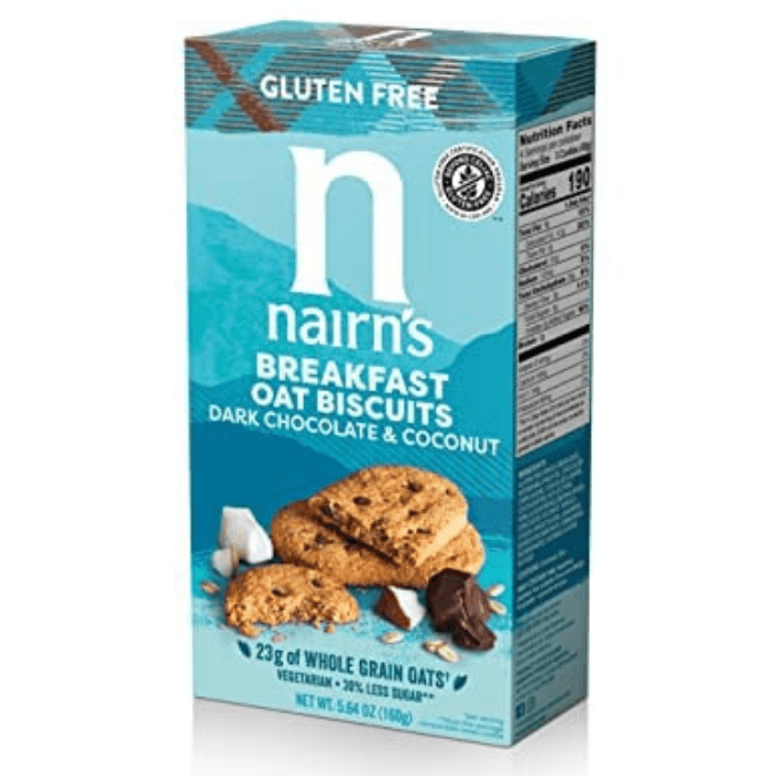 Nairn’s Gluten Free Chocolate & Coconut Breakfast Biscuits, 5.6 oz Sweets & Snacks Nairn's 