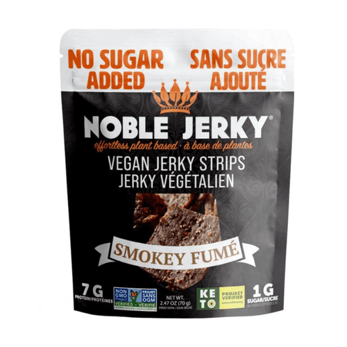 Noble Jerky No Sugar Added Vegan Smokey Strips, 2.47 oz Sweets & Snacks Noble 
