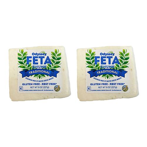 Odyssey Feta Plain Cheese, 8 oz [PACK of 2] Cheese Odyssey 