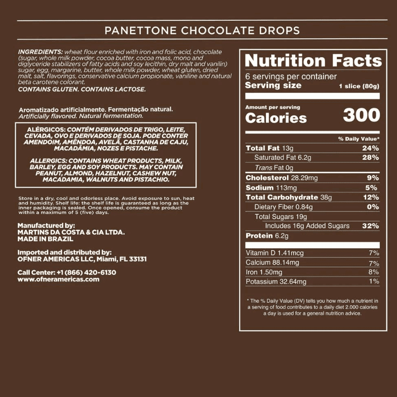 Ofner Chocolate Drops Panettone, 24.6 oz Sweets & Snacks Ofner 