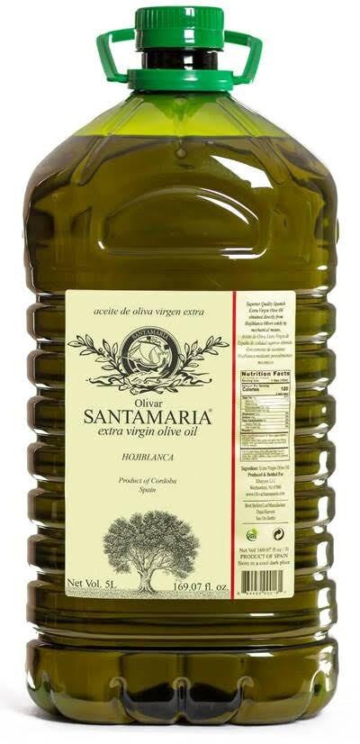 Olivar Santamaria Hojiblanca Extra Virgin Olive Oil, 5 Liter PET