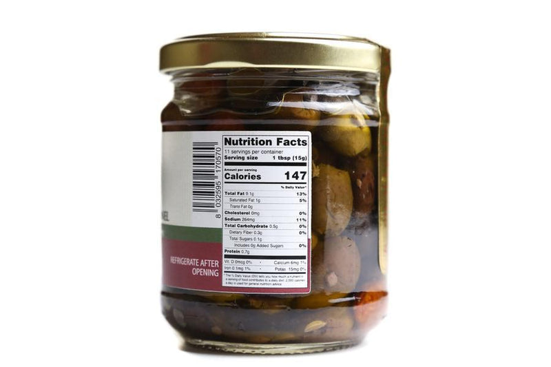 Olive Vive Taggiasca Olives with Almonds, 6 oz (170g) Olives & Capers Ritrovo 