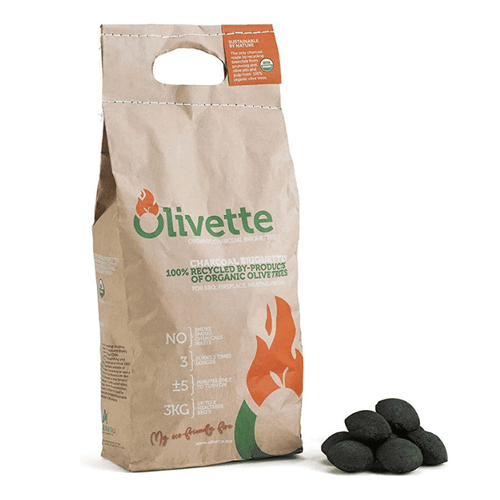 Olivette Organic Charcoal Briquettes for Barbecue, 6.6 Lbs Other Atlas 