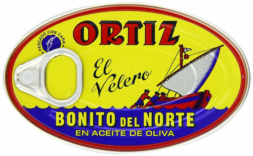 Ortiz Bonito Del Norte White Tuna in Olive Oil Tin (Pack of 12) - 3.95oz each