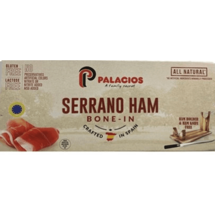 Palacios Bone-in Serrano Ham Gift Set, 15 Lbs Meats Espuna 