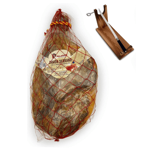 Palacios Bone-in Serrano Ham Gift Set, 15 Lbs Meats Espuna 