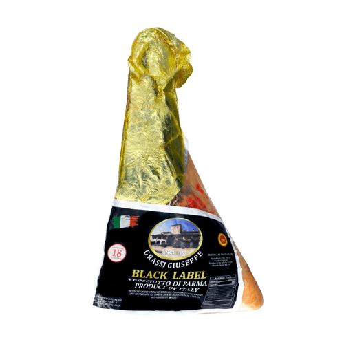 Parma Prosciutto Grassi Giuseppe Black Label Aged 18 Months Quarter End Cut, 3 Lbs Meats La Torre 