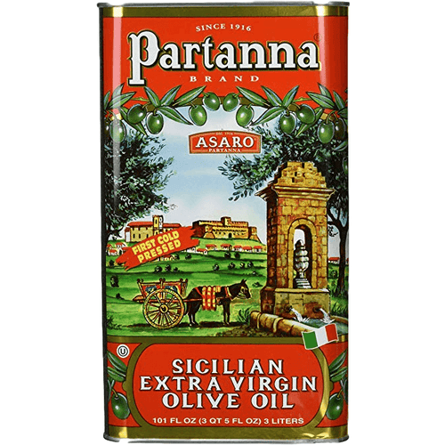 Partanna Extra Virgin Olive Oil Tin, 3 Liters Oil & Vinegar Partanna 