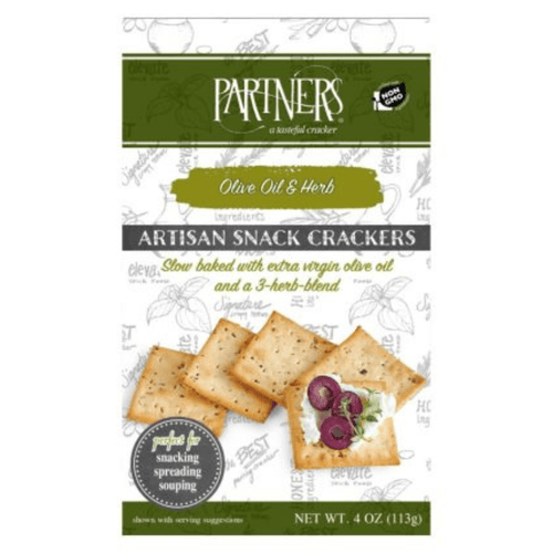 Partners Olive Oil & Herbs Artisan Snack Crackers, 4 oz Sweets & Snacks Partners 