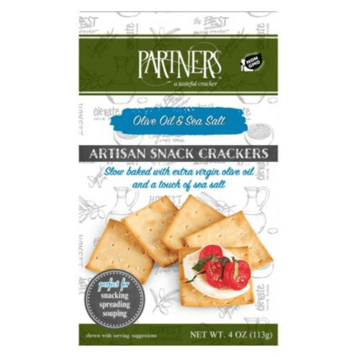 Partners Olive & Sea Salt Artisan Snack Crackers, 4 oz Sweets & Snacks Partners 