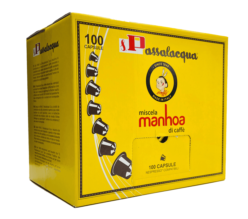 Passalacqua Miscela Manhoa Nespresso Compatible, 100 Capsules Coffee & Beverages Passalacqua 