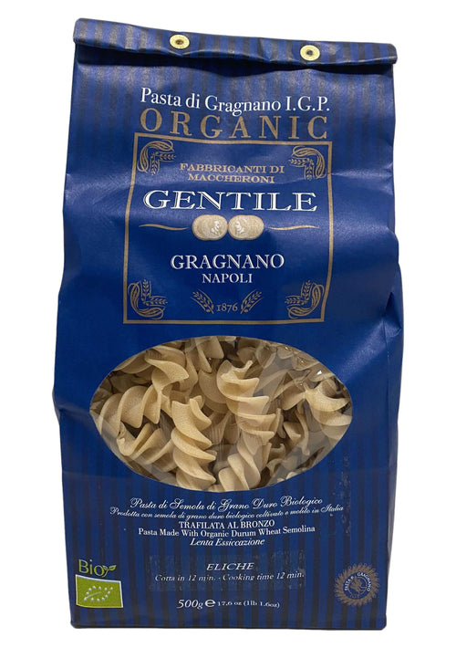Pastificio Gentile Organic Eliche Pasta di Gragnano IGP, 17.6 oz
