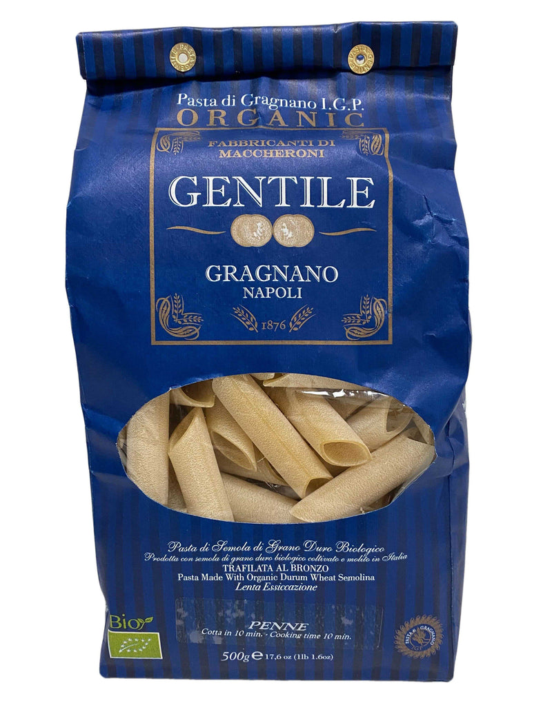 Pastificio Gentile Organic Penne Pasta di Gragnano IGP, 17.6 oz