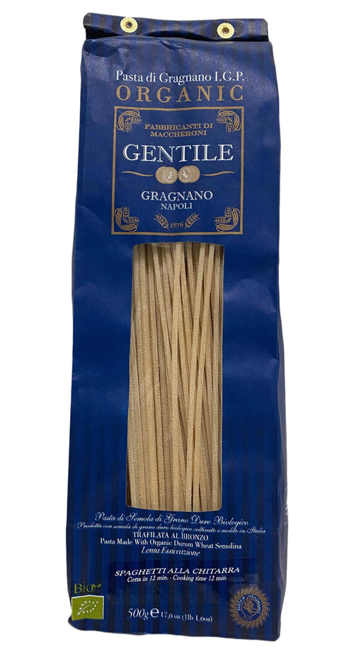 Pastificio Gentile Organic Spaghetti alla Chitarra Pasta di Gragnano IGP, 17.6 oz