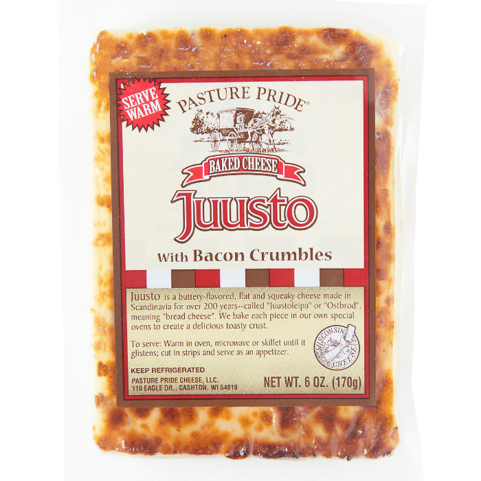 Pasture Pride Juusto Baked Cheese with Bacon Crumbles, 6 oz