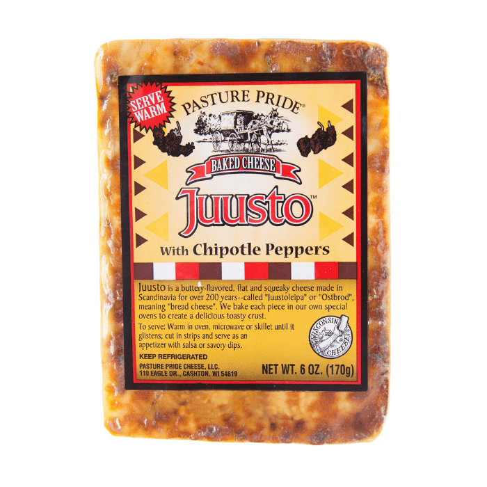 Pasture Pride Juusto Baked Cheese with Chipotle Peppers, 6 oz