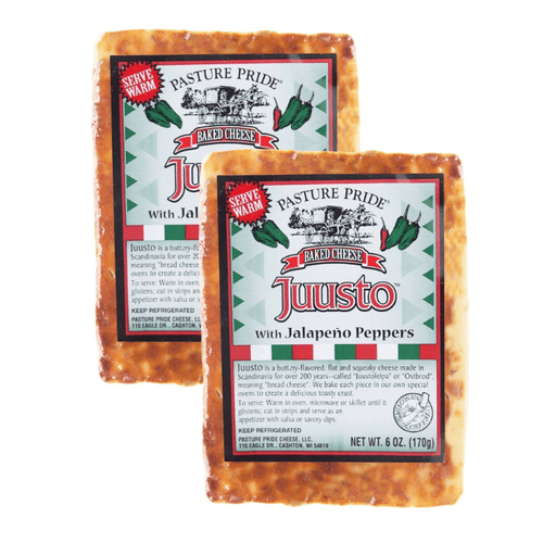 Pasture Pride Juusto Baked Cheese with Jalapeno Peppers, 6 oz [Pack of 2] Cheese Pasture Pride 
