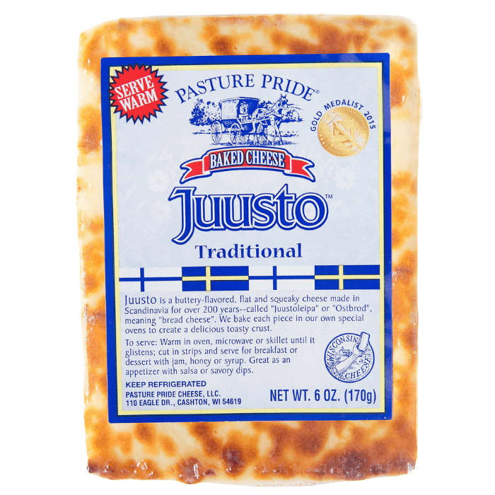 Pasture Pride Juusto Traditional Baked Cheese, 7 oz