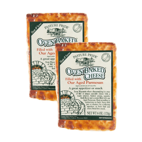 Pasture Pride Oven Baked Aged Parmesan Cheese, 6 oz [Pack of 2]