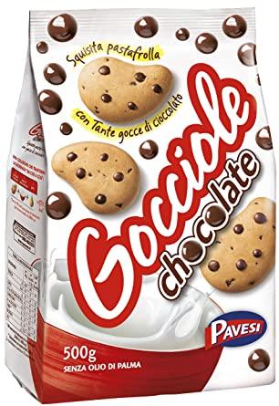 Pavesi Gocciole Cookies with drops of Chocolate, 17.5 oz Sweets & Snacks Pavesi 