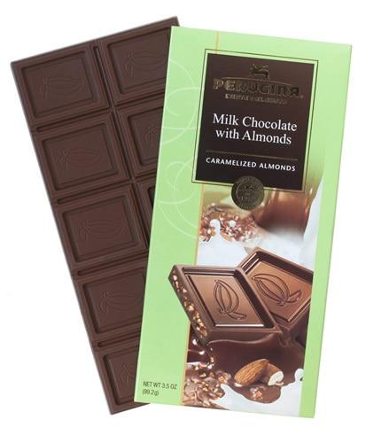 Perugina Milk Chocolate Bar with Almonds - 12 pack (100g each)