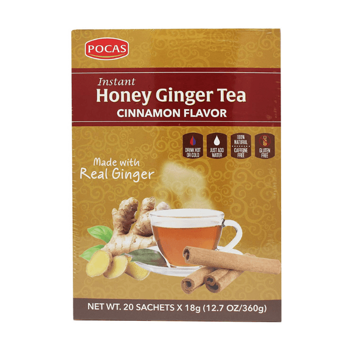 Pocas Original Honey Ginger Tea with Cinammon , 12.7 oz Coffee & Beverages Pocas 