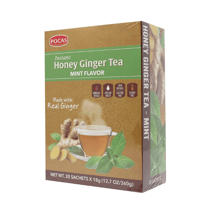 Pocas Original Honey Ginger Tea with Mint, 12.7 oz Coffee & Beverages Pocas 