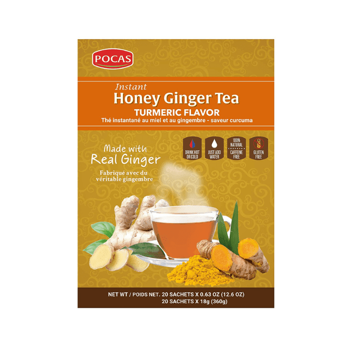 Pocas Original Honey Ginger Tea with Turmeric, 12.7 oz Coffee & Beverages Pocas 