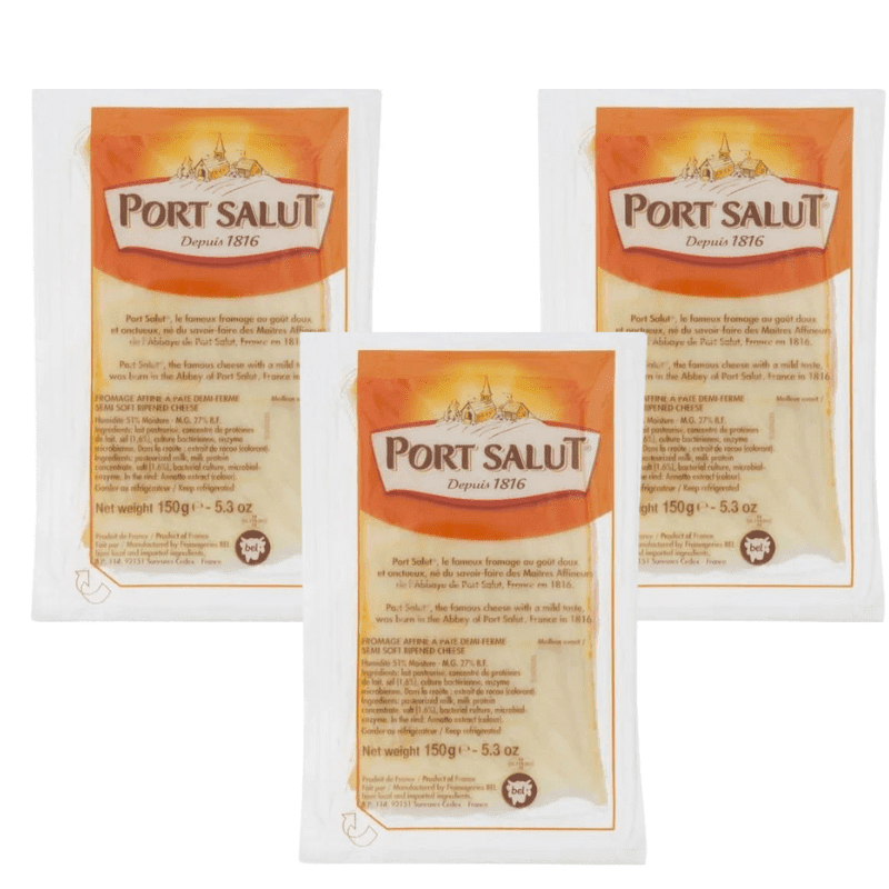 Port Salut Semi Soft Rippened Cheese, 5.3 oz [Pack of 3] Cheese vendor-unknown 