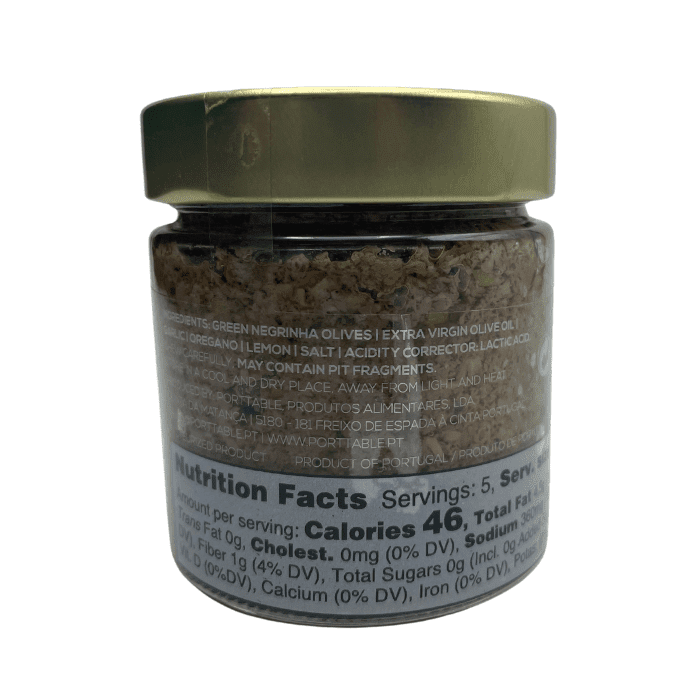 Porttable Green Olives Tapenade, 7 oz Olives & Capers Porttable 