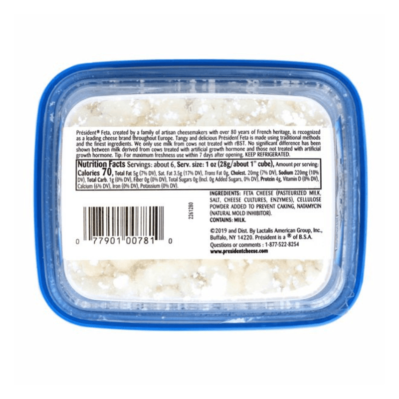 President Feta Crumbles, 6 oz [Pack of 3] Supermarket Italy