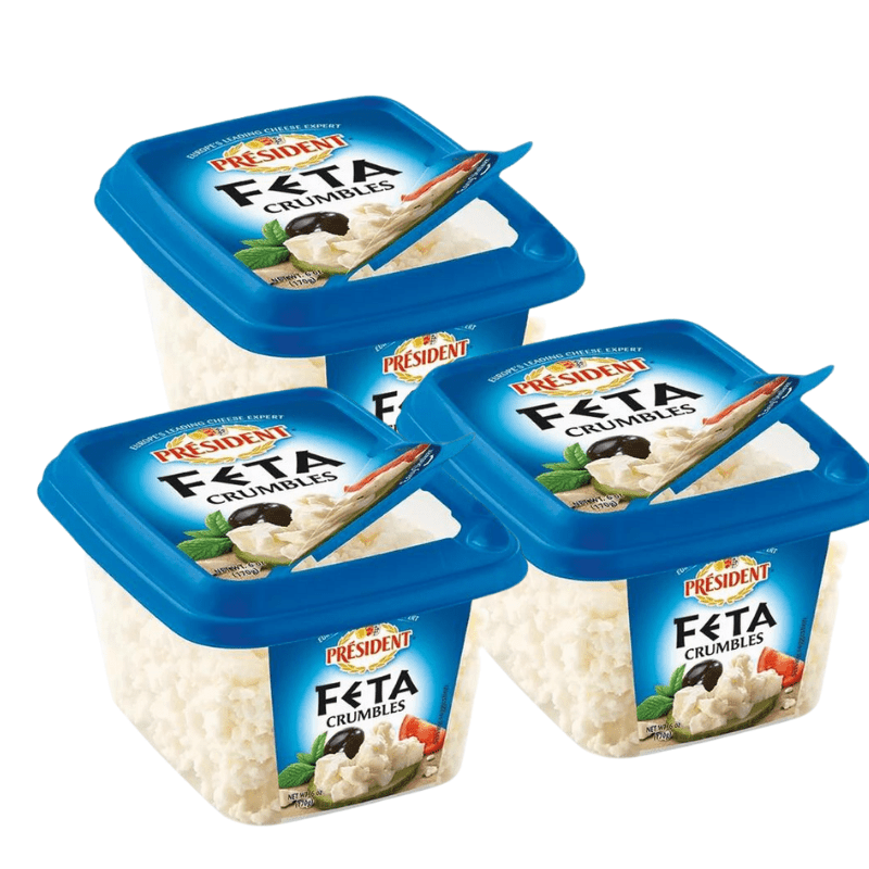President Feta Crumbles, 6 oz [Pack of 3] Cheese vendor-unknown 