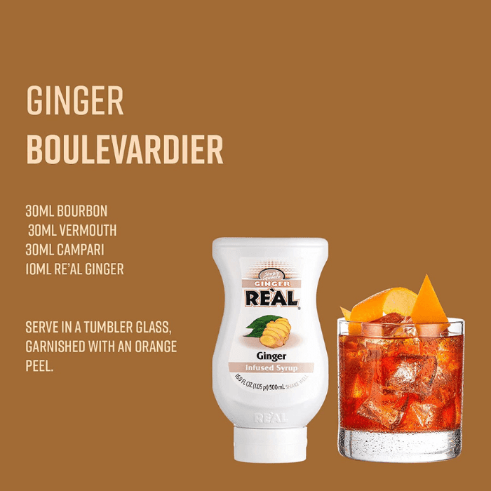 Reàl Ginger Infused Syrup, 16.9 oz | Supermarket Italy