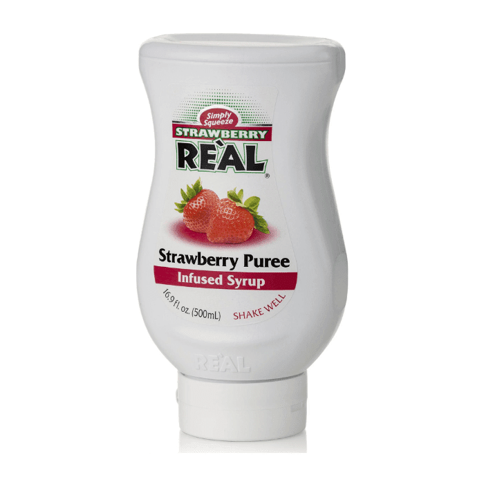 Reàl Strawberry Puree Infused Syrup, 16 oz Coffee & Beverages Real 