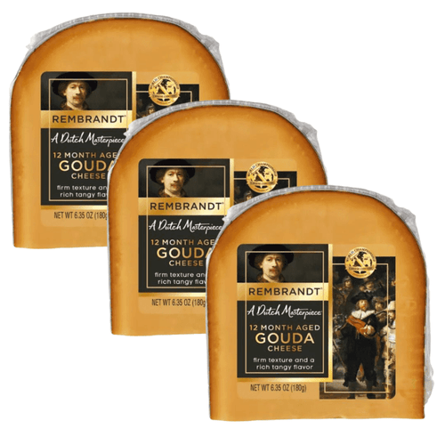 Rembrandt 12 Month Aged Gouda Cheese, 6.35oz [Pack of 3] Cheese Rembrandt 