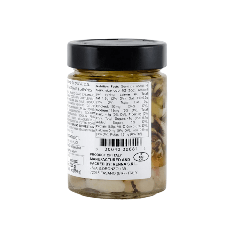 Renna Ready to Eat Seafood Salad Granfesta in Olive Oil, 10.5 oz [Refrigerate After Opening] Seafood Renna 