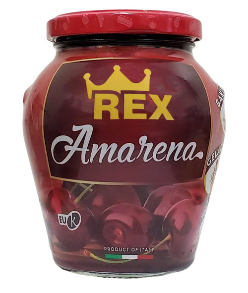 Rex Amarena Sour Cherries in Syrup, 16 oz 