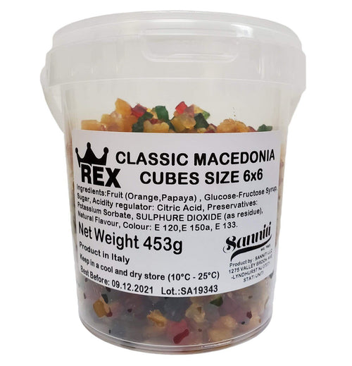 Rex Candied Macedonia Cubes, 1 lb