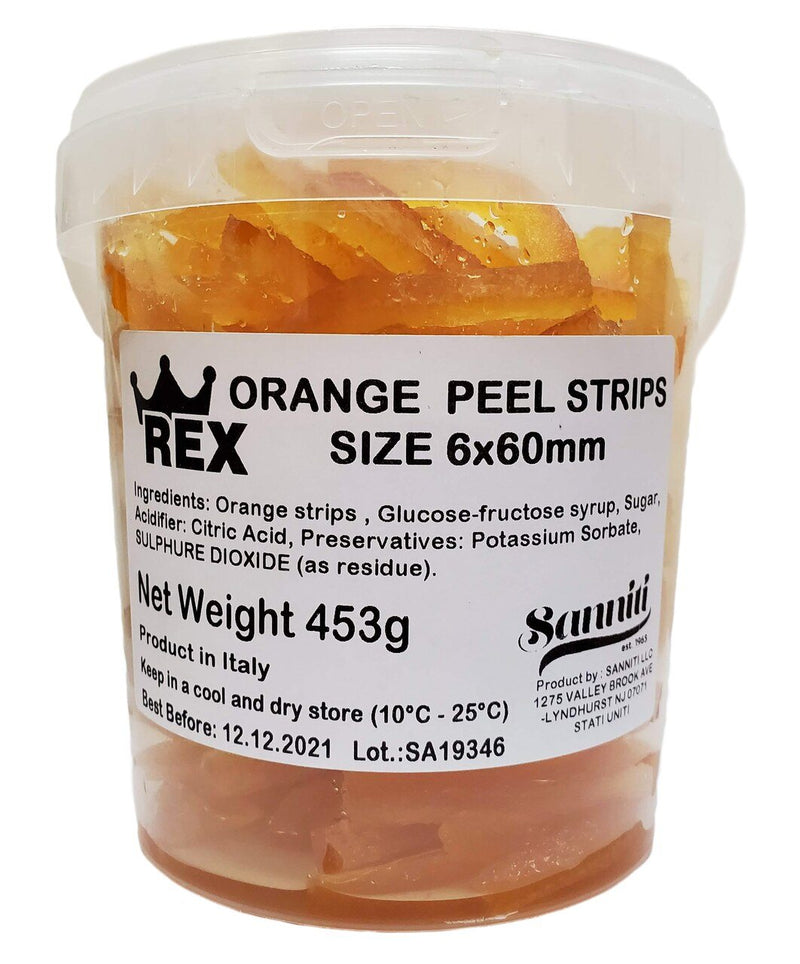 Rex Candied Orange Peel Strips, 1 lb