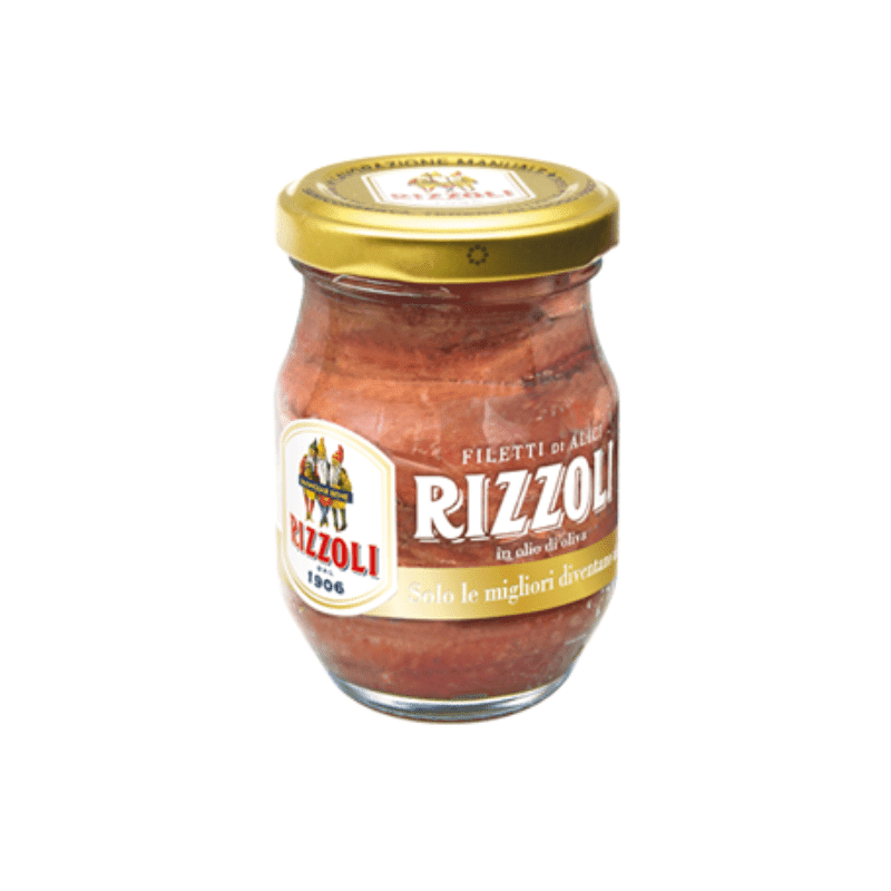 Rizzoli Anchovy Fillets in Olive Oil Jar, 3.17 oz Seafood Rizzoli 
