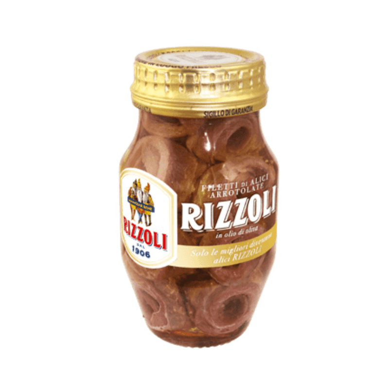 Rizzoli Anchovy Fillets in Olive Oil Jar, 5.29 oz Seafood Rizzoli 