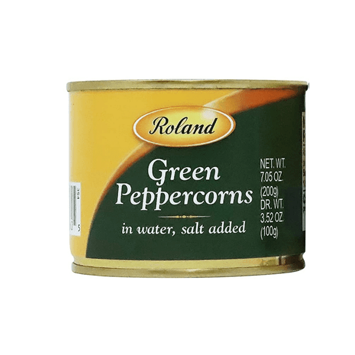 Roland Green Peppercorns in Brine, 7.5 oz Pantry Roland 