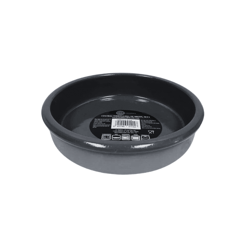 Rustic Terracota Cazuela Black Clay Cookware, 14 cm Home & Kitchen CTB Ceramics 