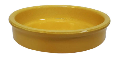Rustic Terracota Cazuela Yellow Clay Cookware, 13 cm