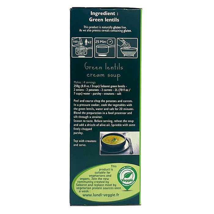 Sabarot Green Lentils, 17.6 oz Pasta & Dry Goods Sabarot 