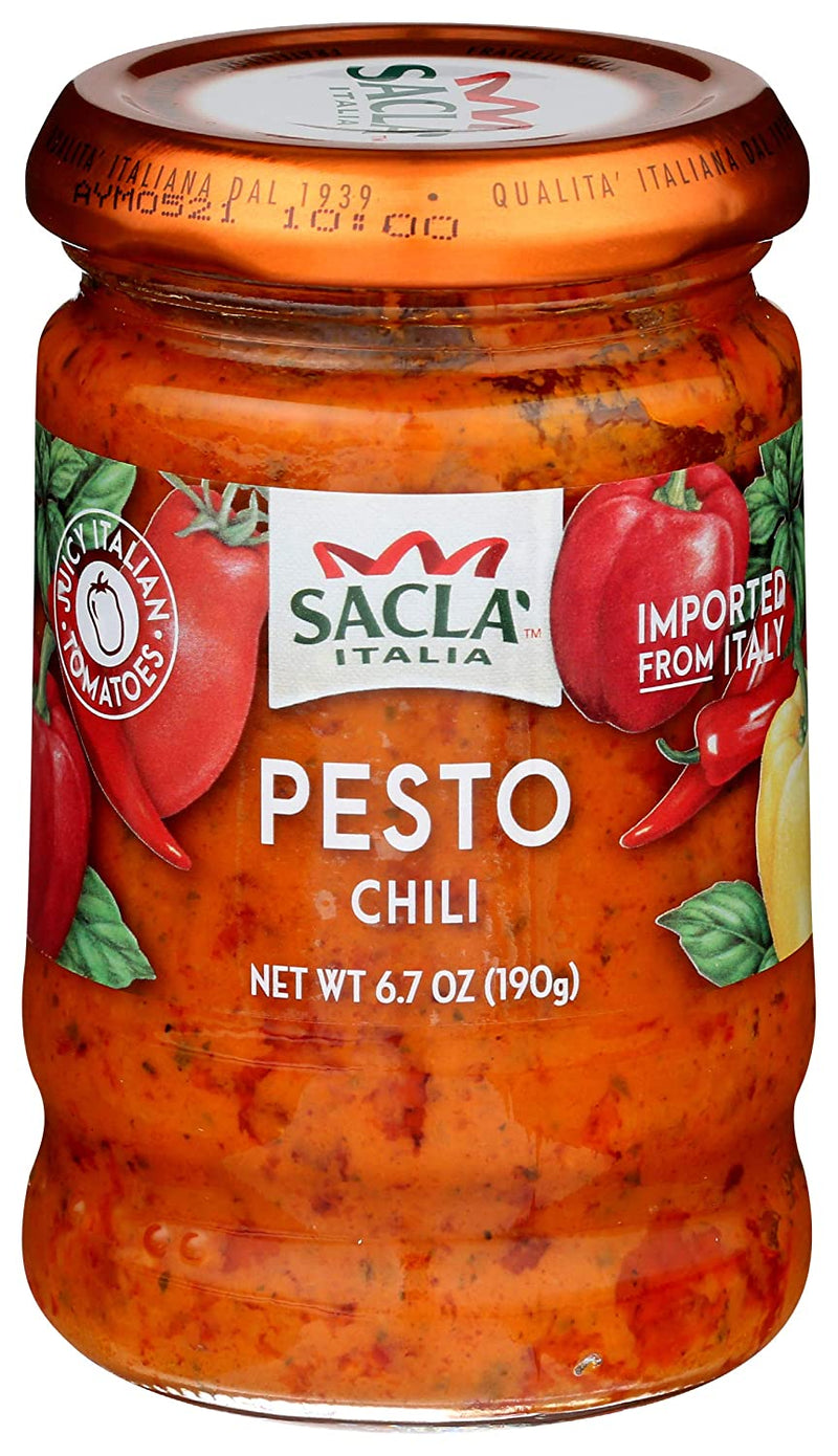 Sacla Chili Pesto, 6.7 oz Sauces & Condiments Sacla 